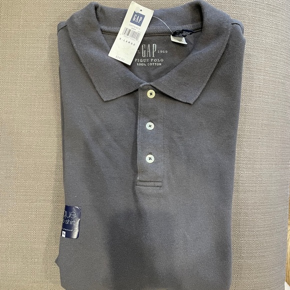 GAP gray cotton pique polo shirt - Picture 3 of 5